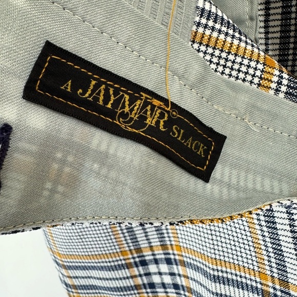 Vintage 1970’s Jaymar Sansabelt Size Plaid Disco Men’s Dress Slacks Pants - Picture 8 of 9